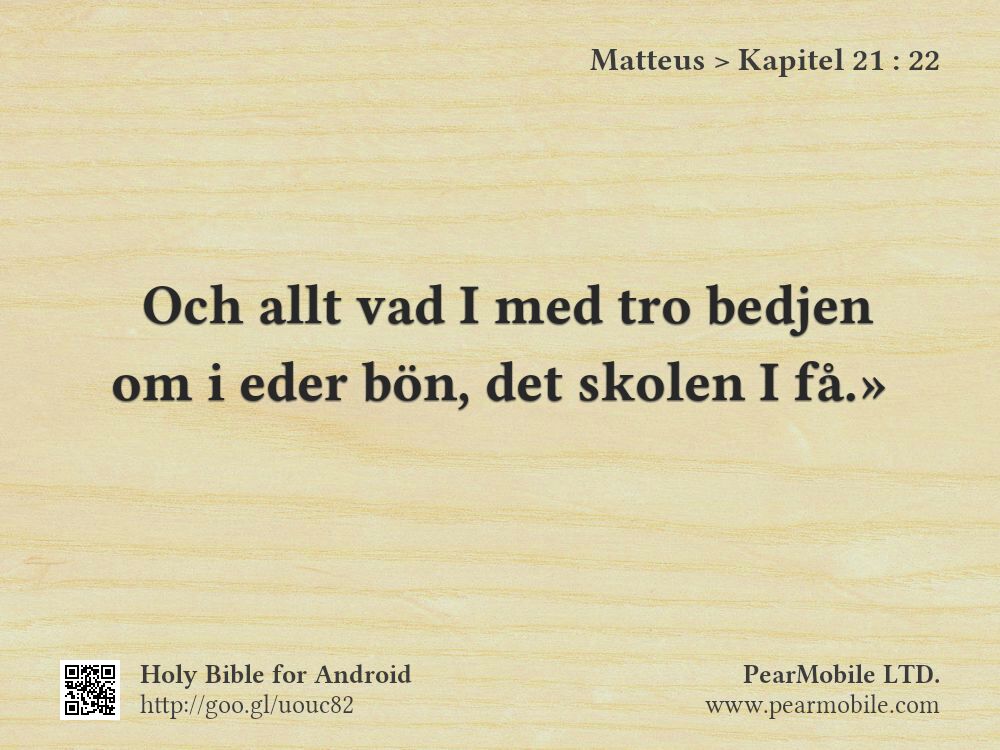 Matteus, Kapitel 21:22